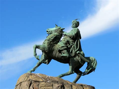 Equestrian statue of Bogdan Khmelnitsky in Kiev Ukraine