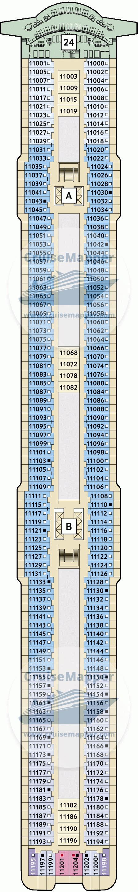 Mein Schiff 1 deck 11 plan | CruiseMapper