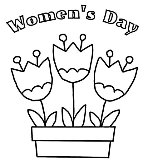 Women's Day Free Printable coloring page - Download, Print or Color Online for Free