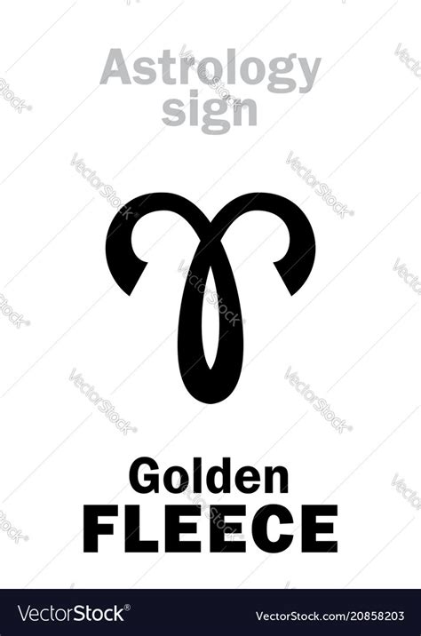 Astrology golden fleece Royalty Free Vector Image