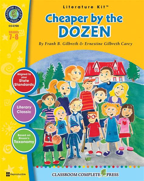 Cheaper by the Dozen - Novel Study Guide - Grades 7 to 8 - Print Book ...