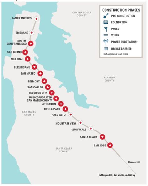 Cal Train Map | Color 2018