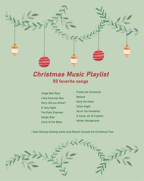 Christmas Music Playlist | EdrawMax Template