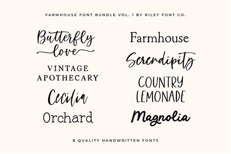 Rustic Farmhouse Font Bundle 4 Fonts By Blush Font Co - vrogue.co