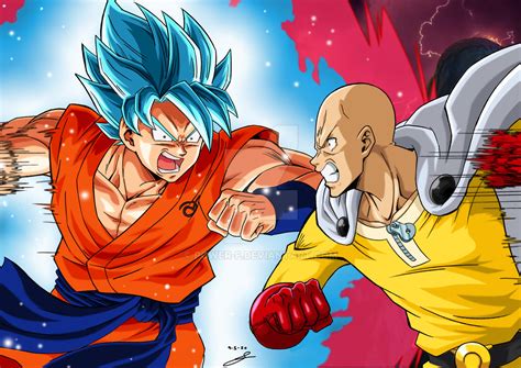 Goku vs Saitama by power-f on DeviantArt