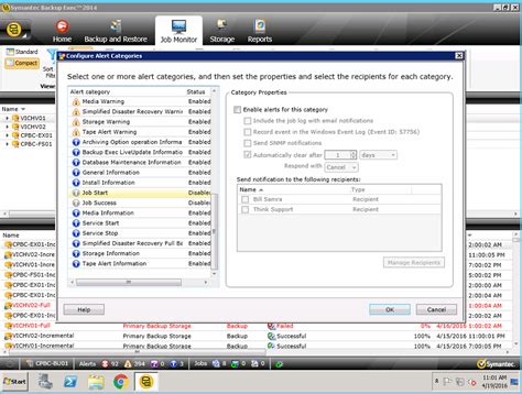 Symantec Backup Exec 2014 - Backup Exec Alert: Job... - VOX