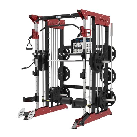 Home Gym Fitness Commercial Multi-Functional Trainer Cable Crossover Squat Power Rack Training ...