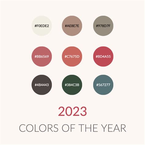 2023 Colors of the Year - Design Pool