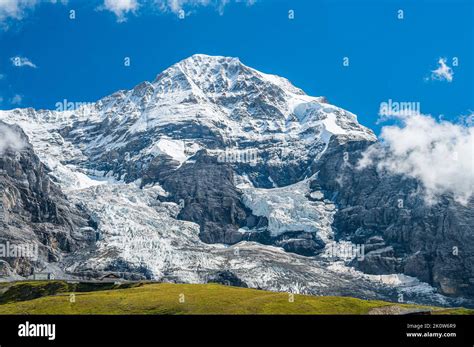 The glacier of the Jungfrau seen from Mannlichen, Bernese Oberland, Switzerland Stock Photo - Alamy