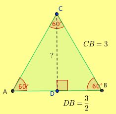 Area of an Equilateral Triangle - k-12 math problems