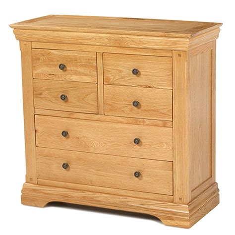 Bexley Solid Oak 4 Over 2 Chest Of Drawers - Great Value