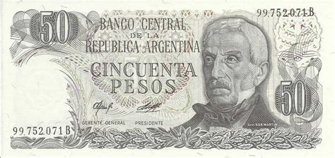 Argentina 50 Peso Bill For Sale