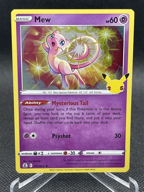 Mavin | Pokemon Celebrations Set! Mew 011/025 Holo Rare Card! Near Mint ...