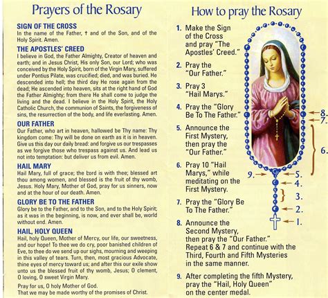 How To Pray The Rosary For Kids Printable With Prayers - Tedy Printable Activities