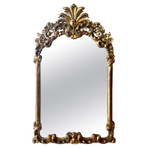 Antique French Louis XV Carved Gilt Mirror at 1stDibs