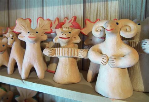 Kaluga Traditional Clay Toys in the Shape of Animals Stock Photo - Image of figurine, design ...