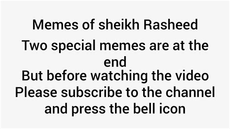 Sheikh Rasheed's funny memes - YouTube