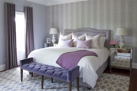 Purple and Gray Bedroom Ideas - Transitional - Bedroom