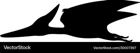 Pterodactyl silhouette Royalty Free Vector Image