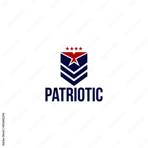 Patriotic logo with military emblem and eagle vector graphic Stock ...