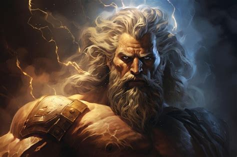 Premium AI Image | Zeus main Olympian god in Greek mythology the god of thunder and lightning ...