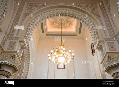 The interior of the Al Manara Mosque in Dubai, UAE, Middle East Stock ...