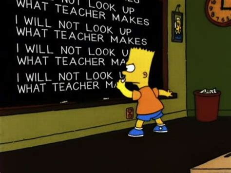 Bart Simpson at the Blackboard (70 pics) - Izismile.com