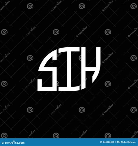 SIH Letter Logo Design on Black Background. SIH Creative Initials Letter Logo Concept Stock ...