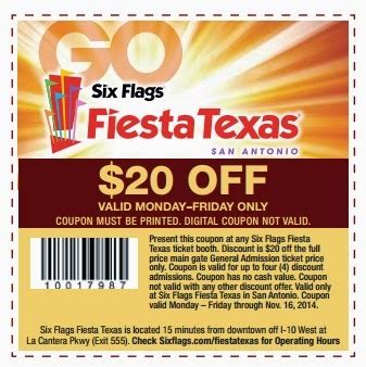 What To Do In San Antonio: Fiesta Texas Coupons 2014: Save $20 Off Admission