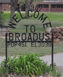 Broadus, Montana ~ Population 451 - Population Signs on Waymarking.com