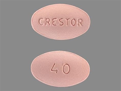 CRESTOR 40 Pill Pink Oval 11mm - Pill Identifier