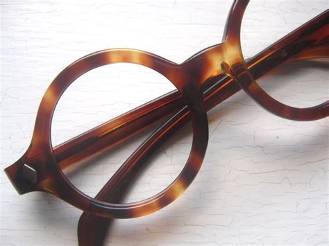 Large Thick 60's Round Tortoise Eyeglass Frames