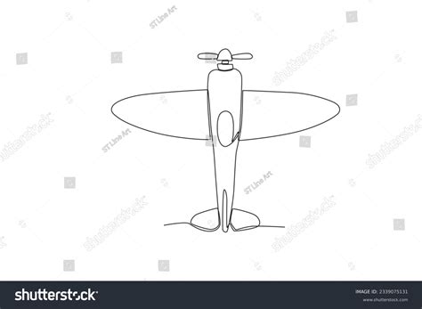 Top View Airplane Vintage Plane One-line Stock Vector (Royalty Free) 2339075131 | Shutterstock