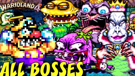 Wario Land 4 - All Bosses (No Damage) - YouTube