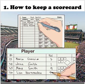 Baseball or Softball Scorecard: Teach How to Use a Scorecard in PE Class FREE!