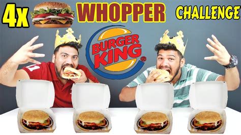 4 X BURGER KING CHICKEN WHOPPER CHALLENGE | KING SIZE WHOPPER EATING | Food Challenge India (Ep ...