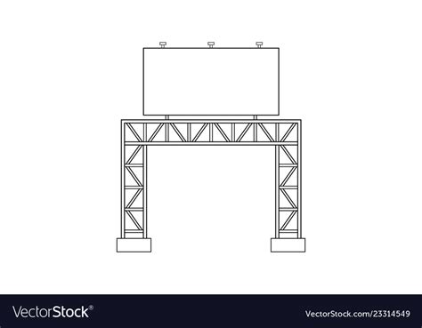 Abstract outline drawing space frame structure Vector Image