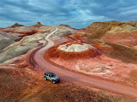 Bentonite Hills UT Aerial Photograph by Susan Candelario - Fine Art America