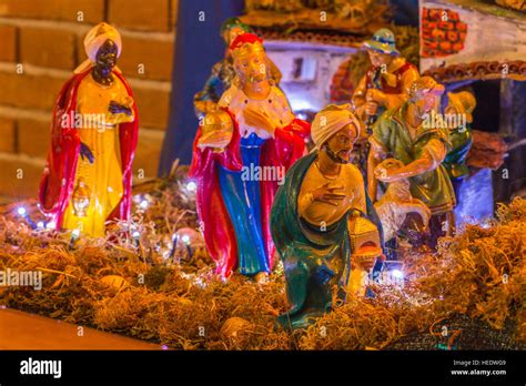 Three Wise Men in Christmas Nativity scene Stock Photo - Alamy