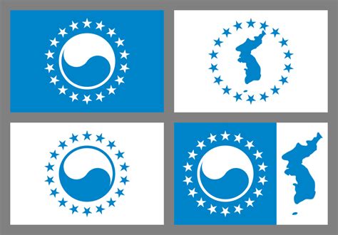 A few of my attempts at a unified Korea : vexillology | Flag art ...