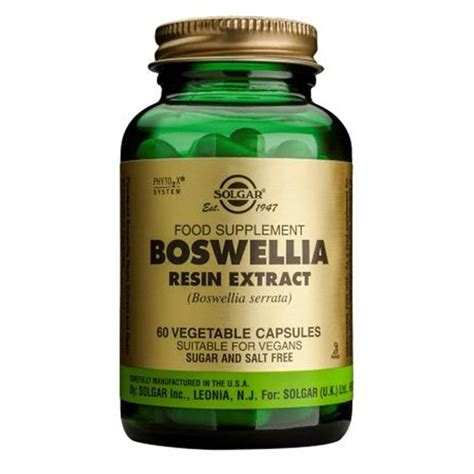 Solgar Boswellia Resin Extract Veg Capsules (60) | Bia Follain Health Food Shop | Health ...