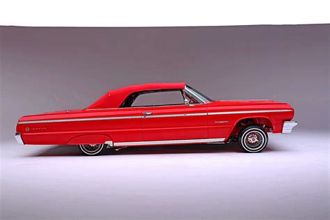 1964 Chevrolet Impala Convertible Super Sport Top Up Passenger Side Profile - Lowrider