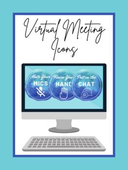 Virtual Meeting Icons by TeacherDestinations | TPT