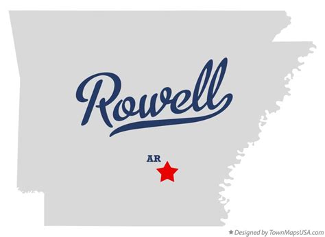 Map of Rowell, AR, Arkansas