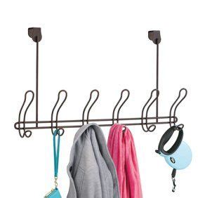 Mainstays Classico Over-The-Door Coat Rack with 6 Hooks, Bronze, Metal - Walmart.com in 2020 ...