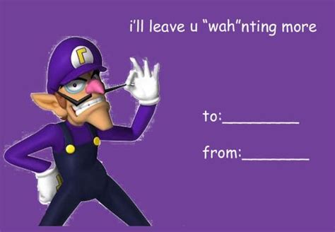 waluigi valentines day card | Meme valentines cards, Bad valentines ...