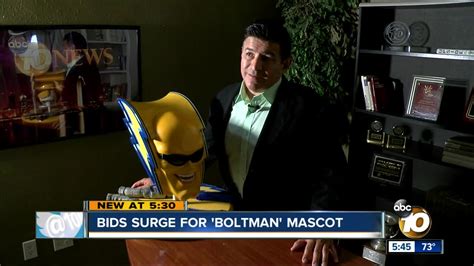 Bids surge for Chargers' ‘Boltman' mascot