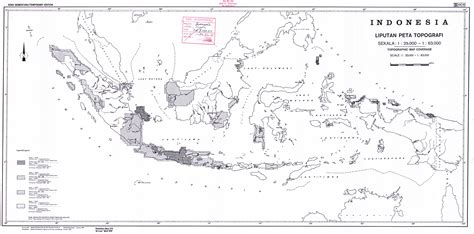 Indonesia. Liputan Peta Topografi. Sekala 1:25,000 - 1:63,000. B/05/10. [Topographic Map ...