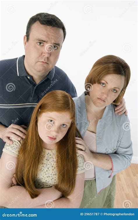 Unhappy Family Standing Together Stock Image - Image: 29651787