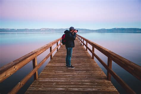 boat pier wooden and bridge 4k HD Wallpaper